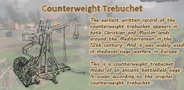 Counterweight Trebuchet description banner with article of Counterweight Trebuchet's back story
