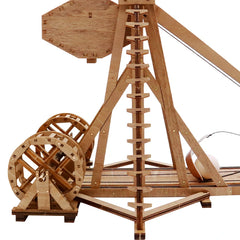 finished counterweight trebuchet model details display