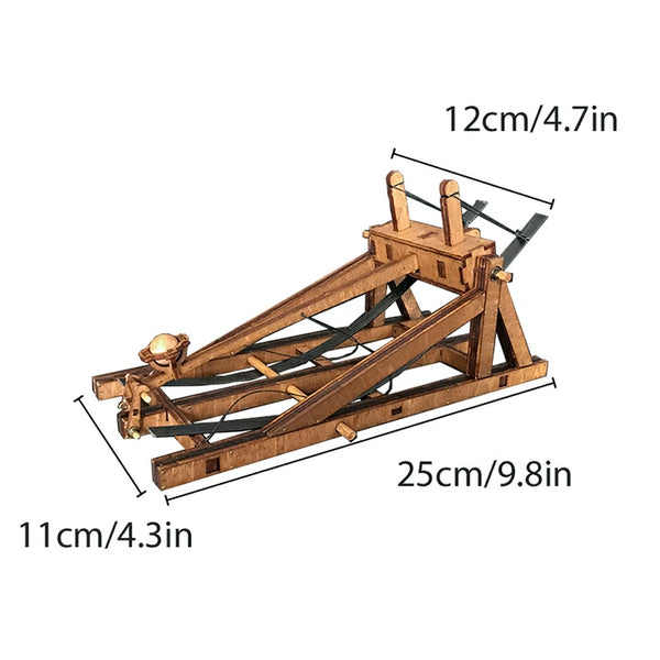 Horizontal Trebuchet model size display