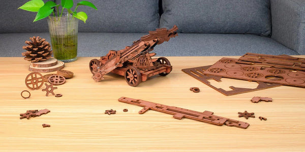Medieval Crossbow finished model on coffe table