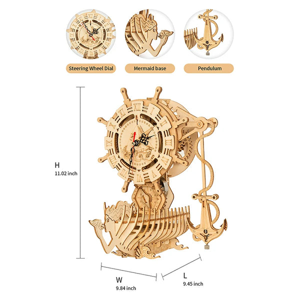 ship clock finished model size display