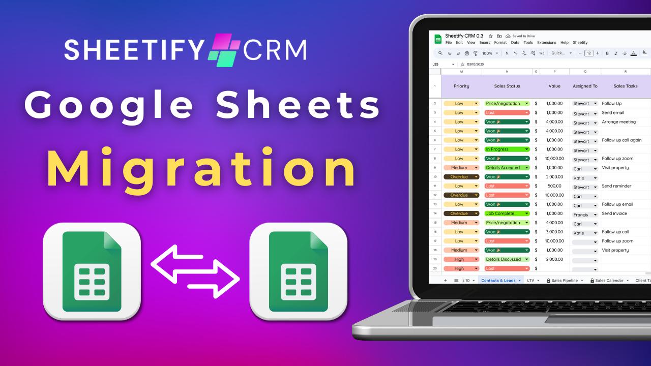 Sheetify Google Sheets Data Migration