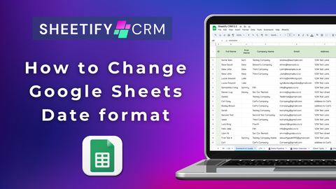 how to change google sheets date format