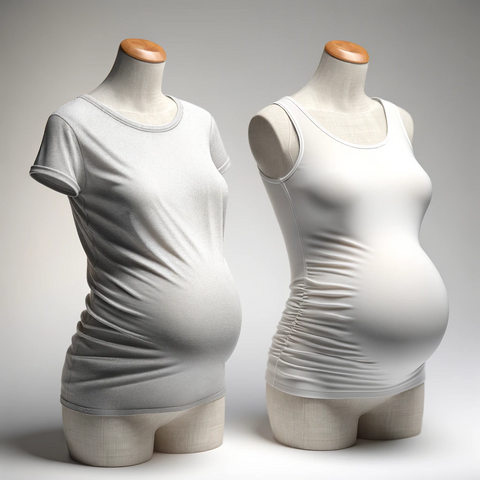 a maternity t-shirt and maternity tank top
