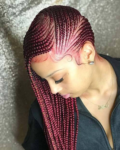 Burgundy Lemonade Braids