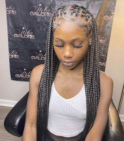 Criss-Cross Medium Box Braids