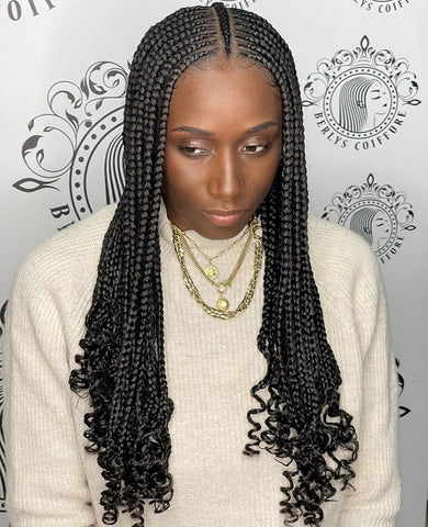 Fulani Braids With Curly Ends