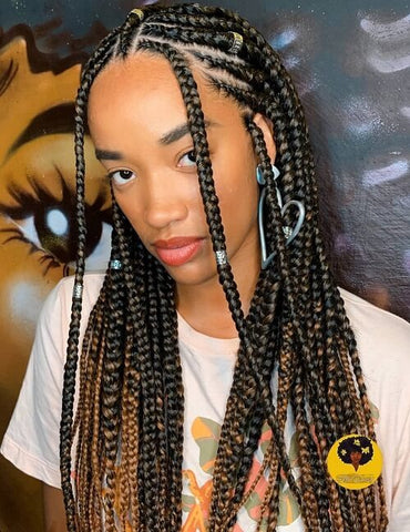 Fulani Braids with Face-Framing Braids