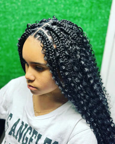 Medium goddess braids