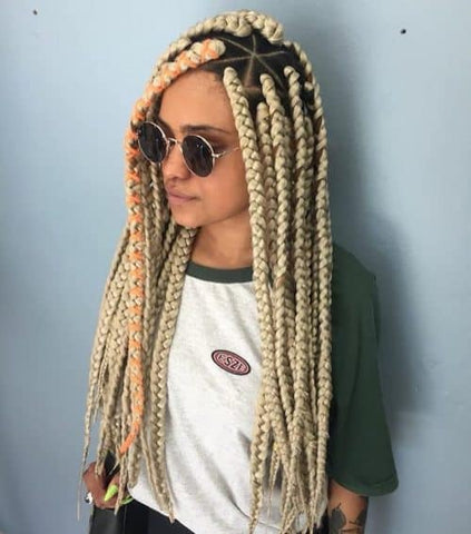 Platinum Blonde Jumbo Box Braids