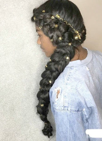 Side-Swept Butterfly Braids with Decorations