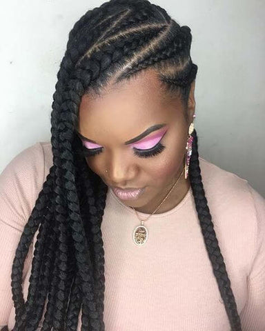 Zig-zag lemonade braids