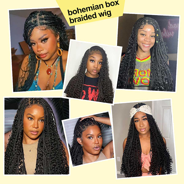 boho box braided wig show