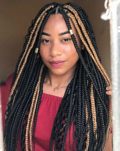 box braids with cuffs