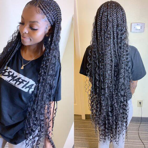 extra long over-hip length boho braids