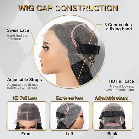 full hd lace braided wig construction