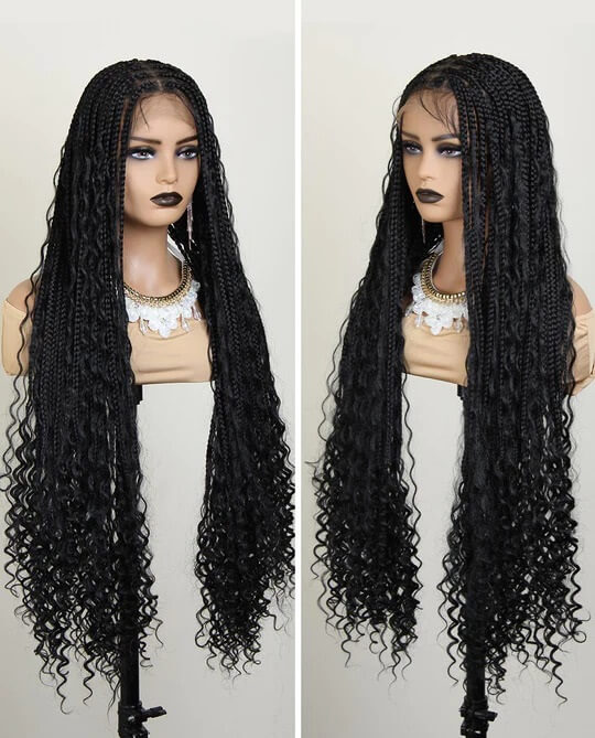 goddess braids knotless box braided wig