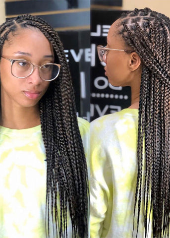 Side Part Knotless Braids