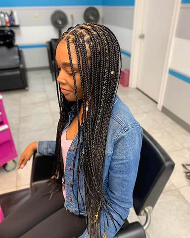 Small Box Braids with Strings