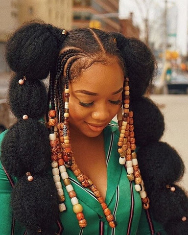 Tribal Braids With Bubble Pigtails