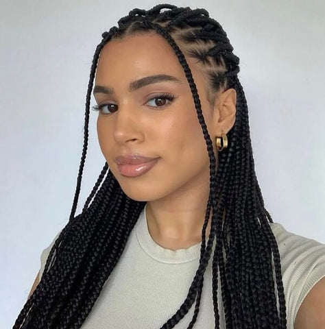 two braids in the front