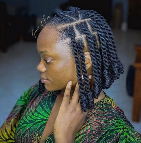 Short Two-Strand Twists Tribal Braids