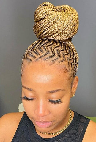 Zig-Zag Blonde Tribal Braids