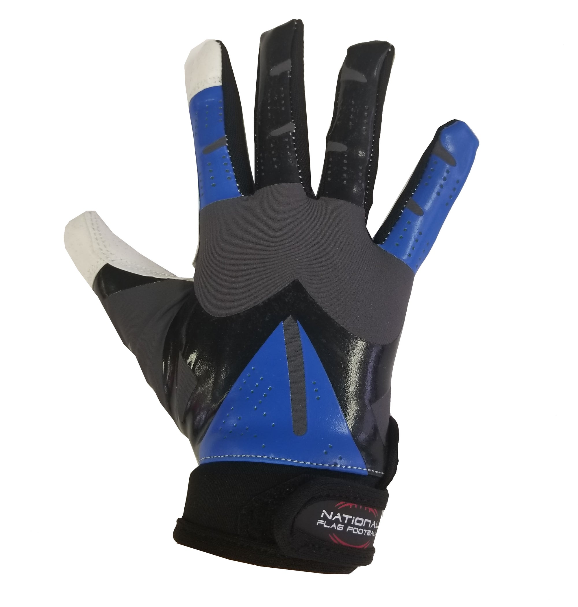 blue youth football gloves