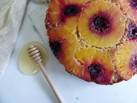 vegan and paleo pineapple upside-down cake
