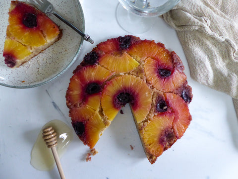 vegan and paleo pineapple upside down cake