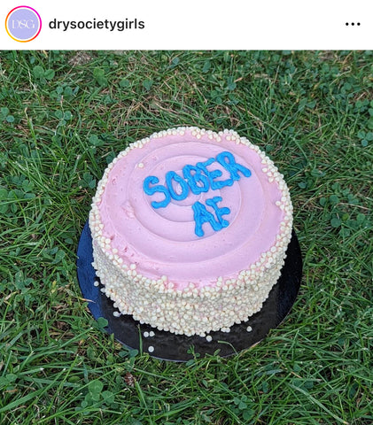 sober anniversary cake