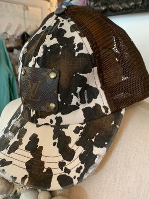 LV Vintage Leopard Camo Trucker Cap