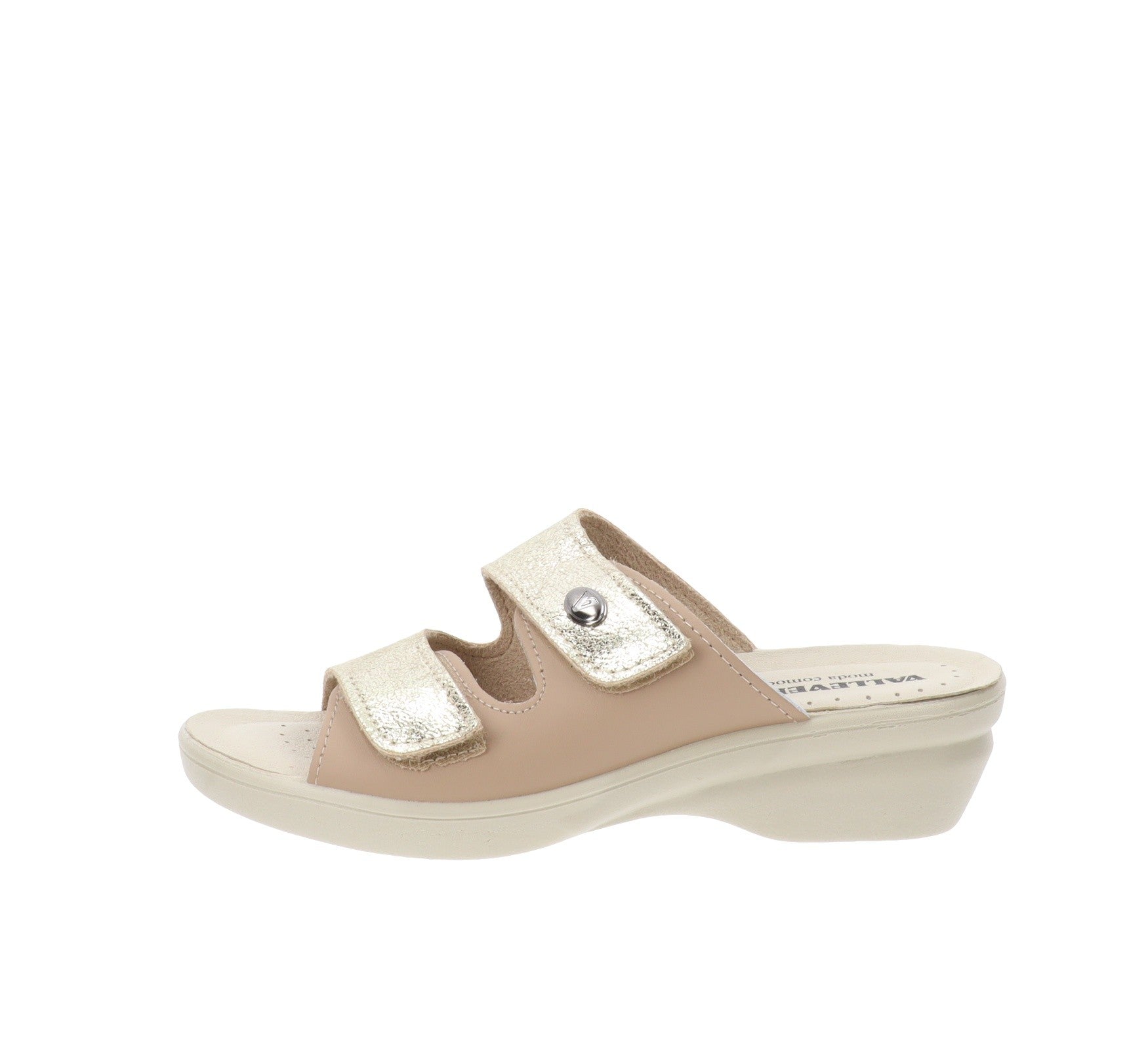 Valleverde Scarpe VV-25312 Ciabatte Donna in Pelle Beige Chiusura Strappo - Imagen 15 de 24