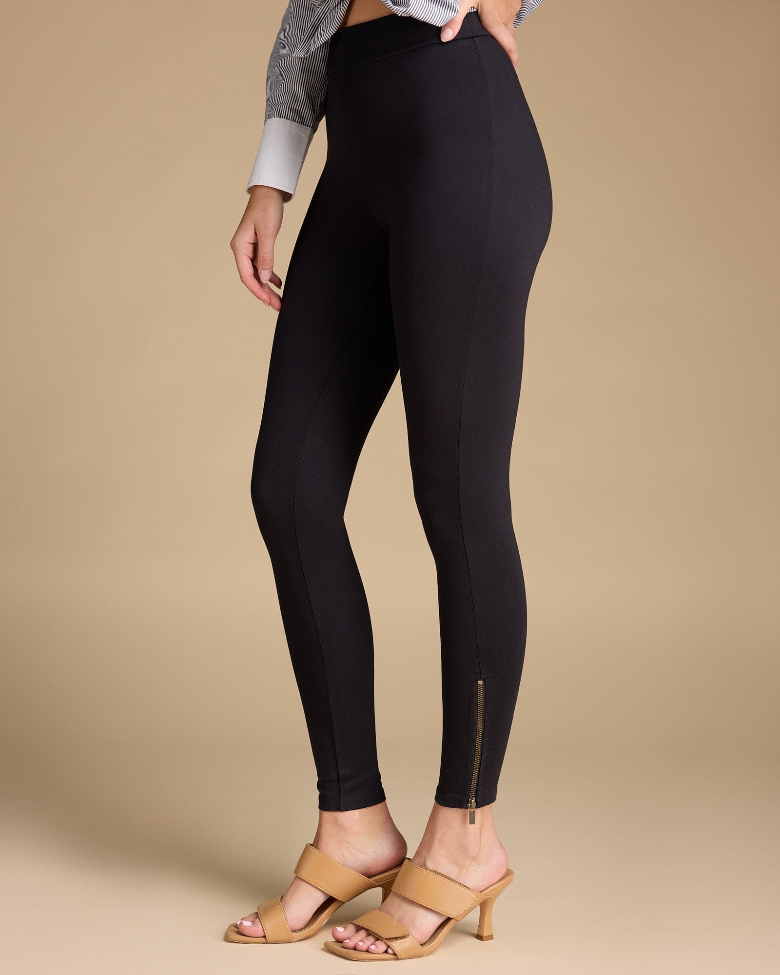 MAX Solid Knitted Ankle-Length Leggings, Max, JP Nagar
