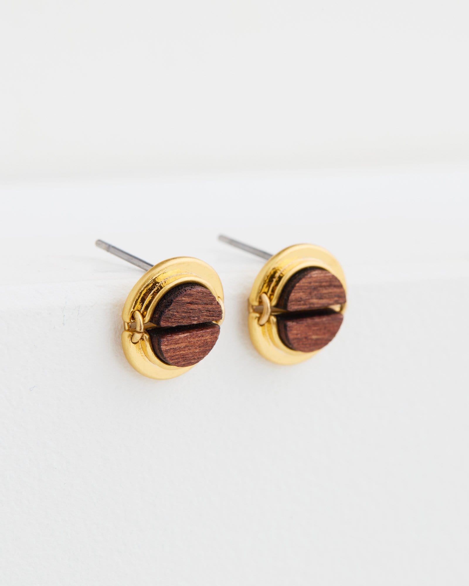 Linked Wood Earrings