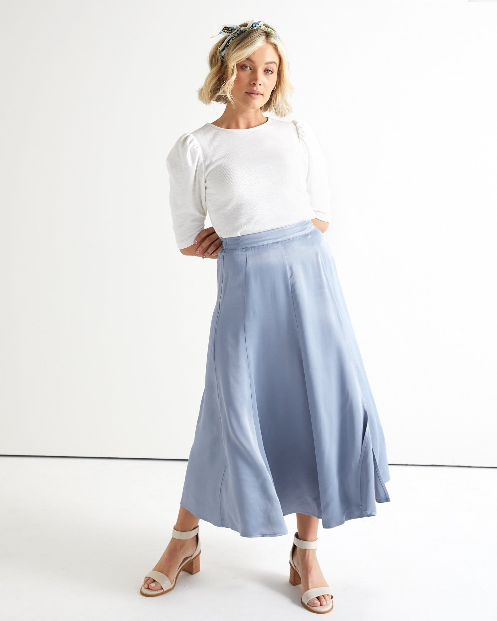 ハウスオブ Ameri VINTAGE - AMERI SATIN JACQUARD FLARE SKIRTの通販