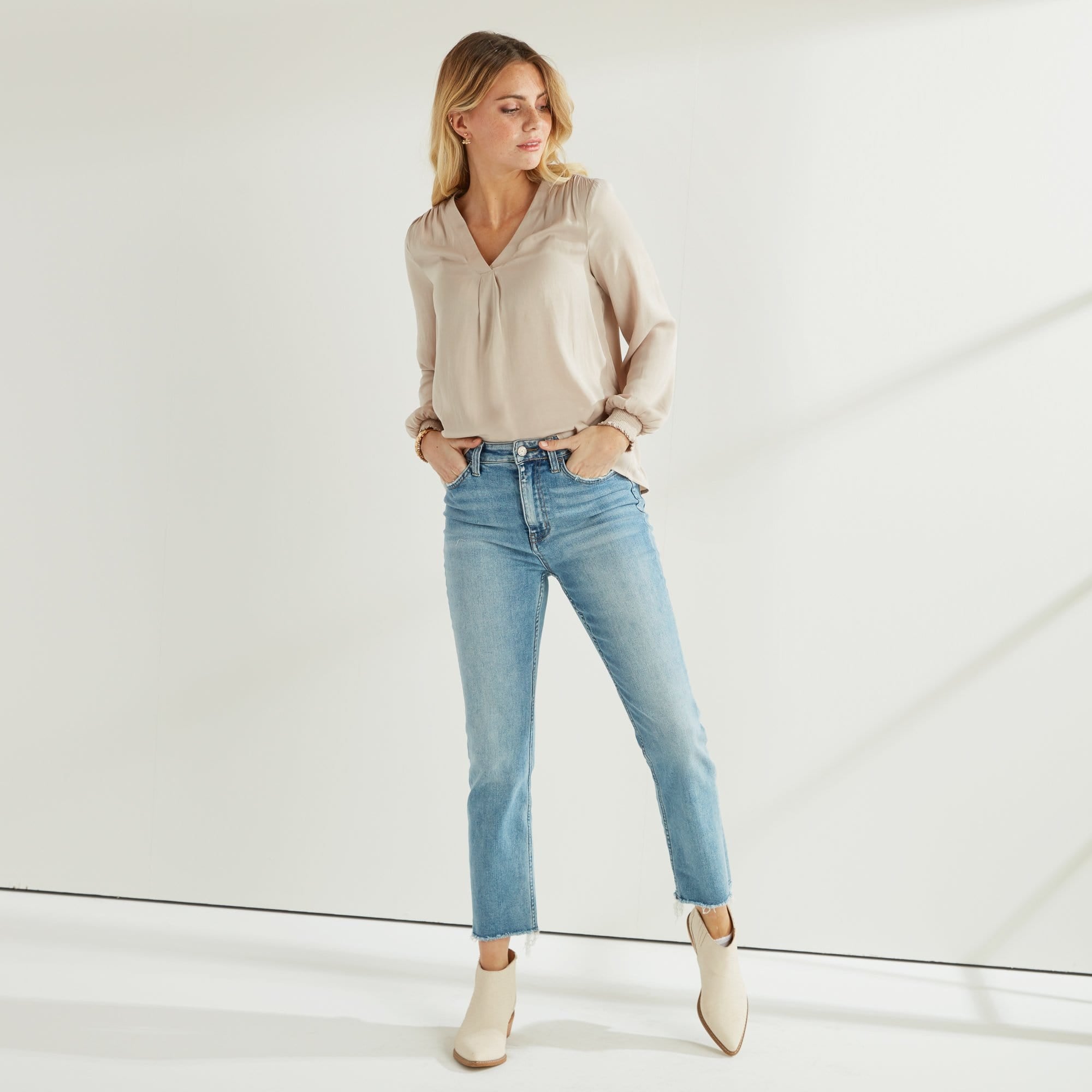 V-Neck Popover Top