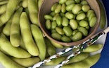 Nutritious soybeans on a plate