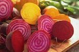 Beautiful beets on a cutting board