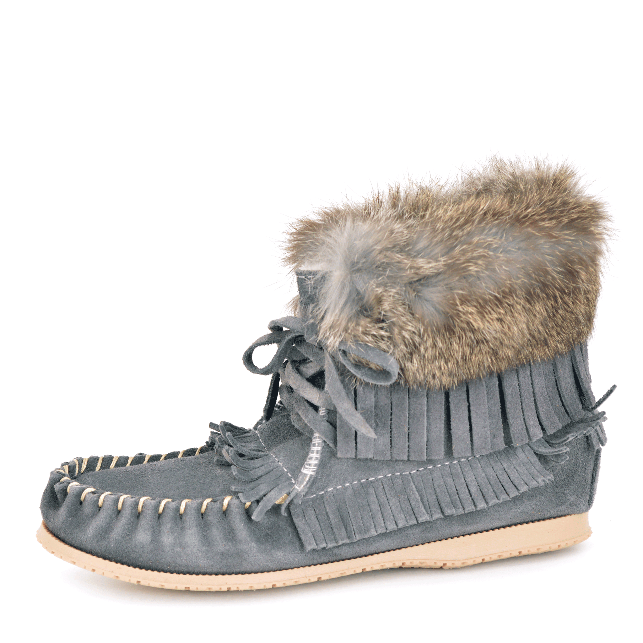 grey moccasin boots