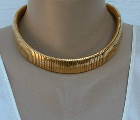 MONET Omega Choker Wide Chain Necklace 