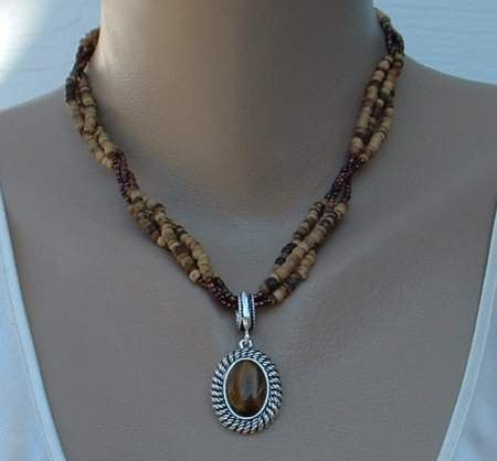 tigers eye necklace pendant