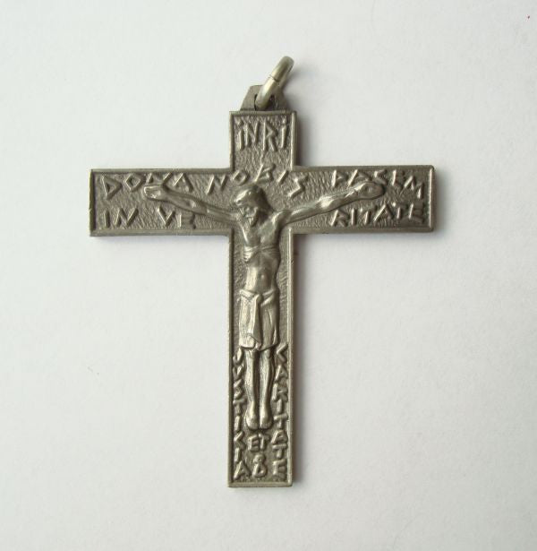 Pewter Crucifix Cross Necklace Pendant 