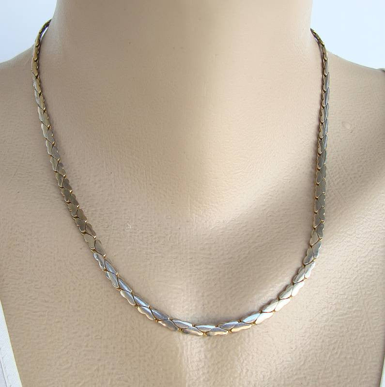 C-Link Flat Snake Chain Necklace 18 