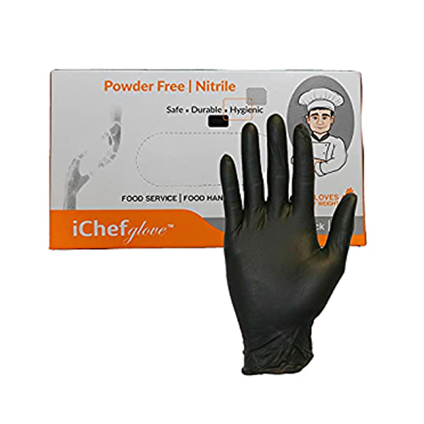 No Name Black Nitrile Glove Large 100Ct