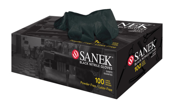 Guantes Nitrilo Sanek Negros