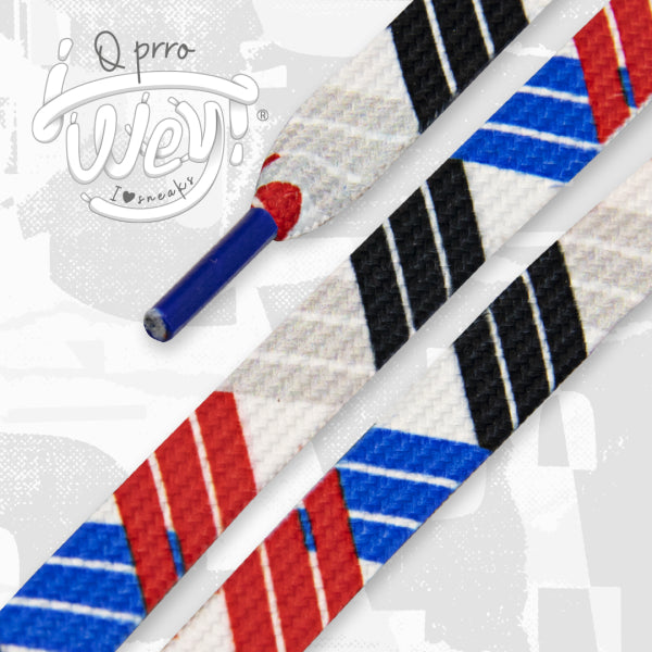 Qprowey Par De Cordones Estampados Barber Stripes - S43