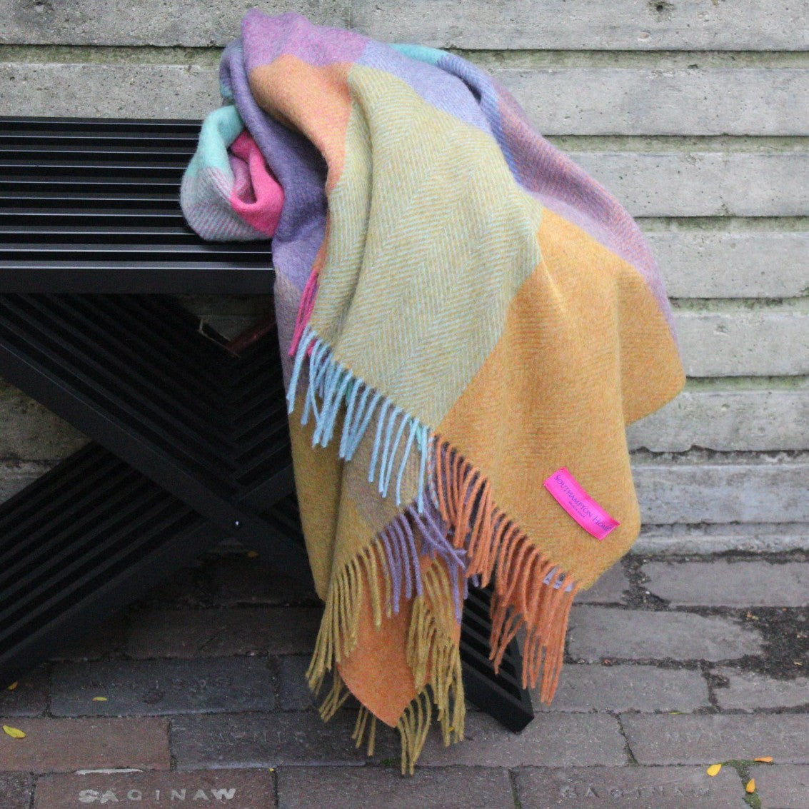Southampton Geometric Merino Wool Throw - Kaleidoscope