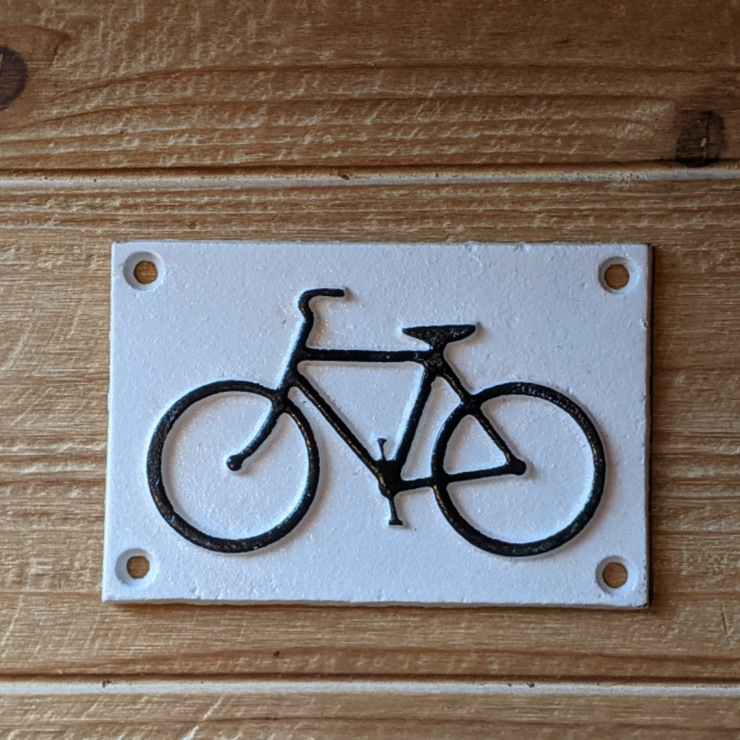Cast Iron Bike Sign