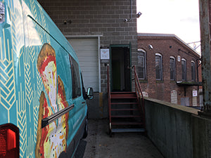 Loading dock and back door.